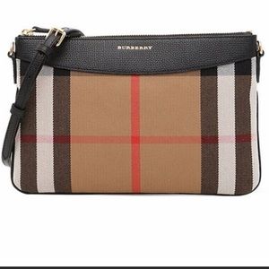 Burberry Multicolor Peyton House Check Canvas crossbody bag
